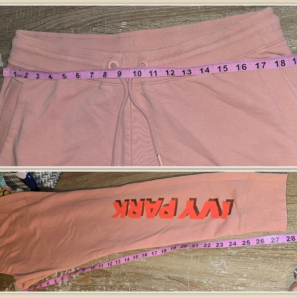 IVY PARK Peach Logo Sweats Joggers Casual Lounge Pants with Pockets Women's XL - Picture 8 of 8